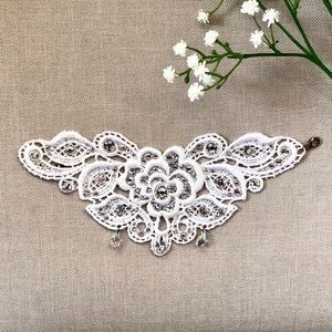 Swarovski Crystal and Venice Lace Cuff Bracelet Bridal